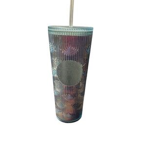Starbucks Blue Textured Tumbler with Straw